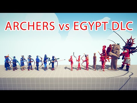 ARCHERS Team vs EGYPT DLC Team - Totally Accurate Battle Simulator TABS