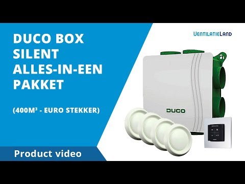 Ducobox Alles-In-Een Pakket Silent 400 M³/H + Rft Zender + 4 Ventielen -  Randaarde Stekker | Ventilatieland