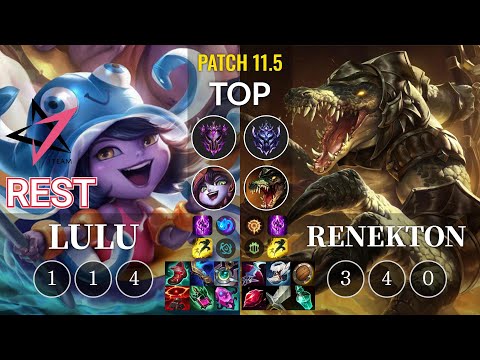 JT Rest Lulu vs Renekton Top - KR Patch 11.5