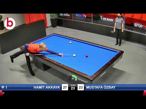 HAMİT AKKAYA & MUSTAFA ÖZBAY Bilardo Maçı - 2022 1.LİG PLAY-OFF-1.TUR