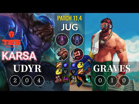 TES Karsa Udyr vs Graves Jungle - KR Patch 11.4