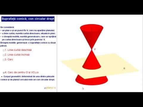 Suprafață conică; con circular drept