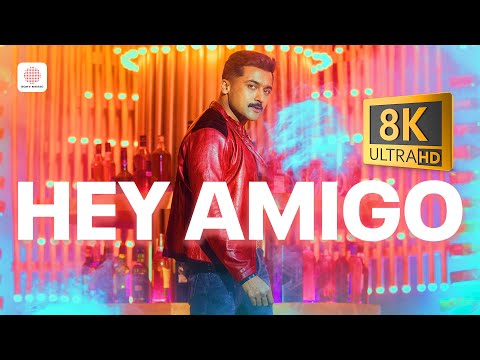 Kaappaan - Hey Amigo 8K/4K Video Song | Suriya, Sayyeshaa | Harris Jayaraj