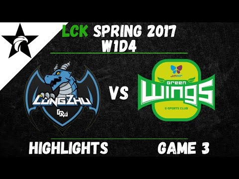 JAG vs LZ Highlights Game 3 LCK Spring W1D4 2017 Jin Air Green Wings vs Longzhu