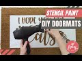 How To Paint A Coir Doormat With Vinyl Stencils ️