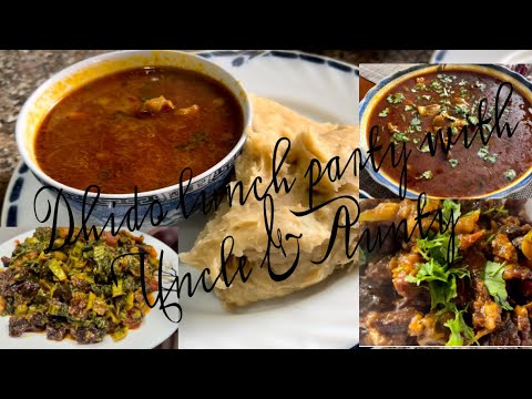 Traditional Nepali Food | DHIDO | Lunch Party with Uncle & Aunty | Yummy Food | Indo-Bhutan| MHVlog