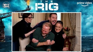 The Rig - Rochenda Sandall & Iain Glen getting jumped on by Martin Compston & Emily Hampshire