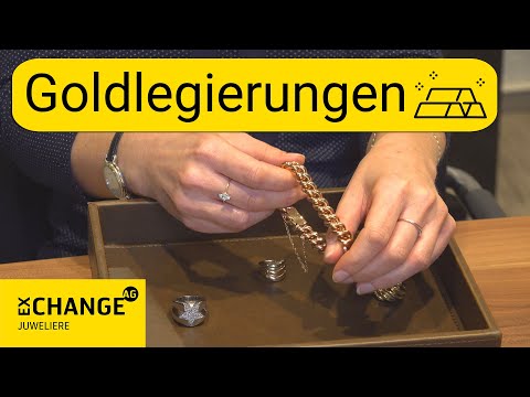 Verschiedene Goldlegierungen von Schmuckstücken💎