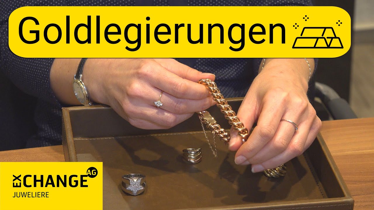 Verschiedene Goldlegierungen von Schmuckstücken💎