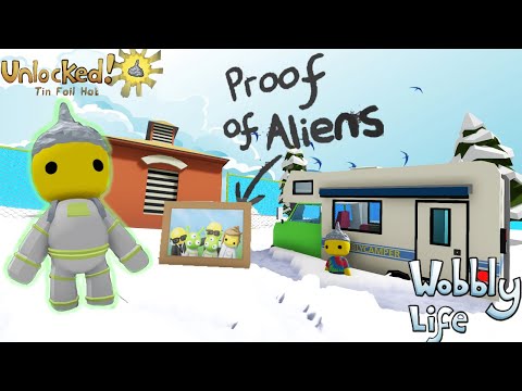 I found the Proof of aliens and unlocked Tin Foil hat in Wobbly Life (wobblylife gameplay)