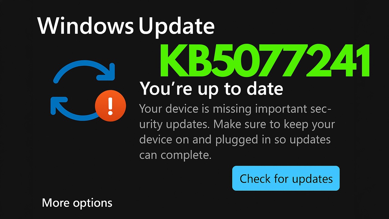 Windows 11 Update KB5077241 Install Error Your Device Is Missing Important Security Updates FIX