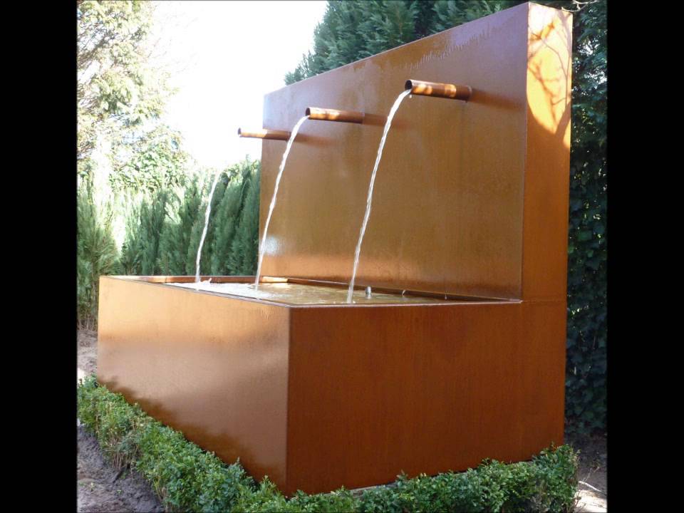 cortenstaal waterornament