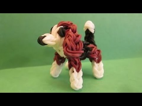 Rainbow Loom Beagle Dog or Puppy Charm. 3-D