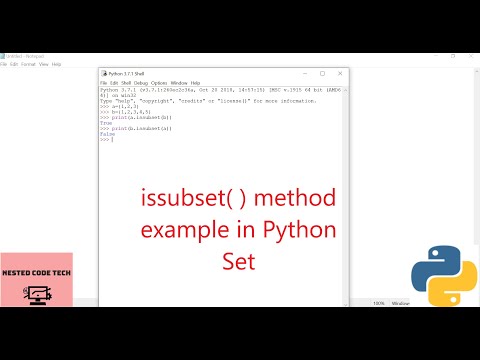 Python Issubset Method Example
