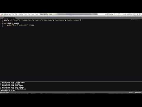 Python 2 7 6 Tutorial Episode 17 The For Loop