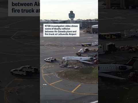 NTSB investigation video shows scene of deadly collision at LaGuardia Airport