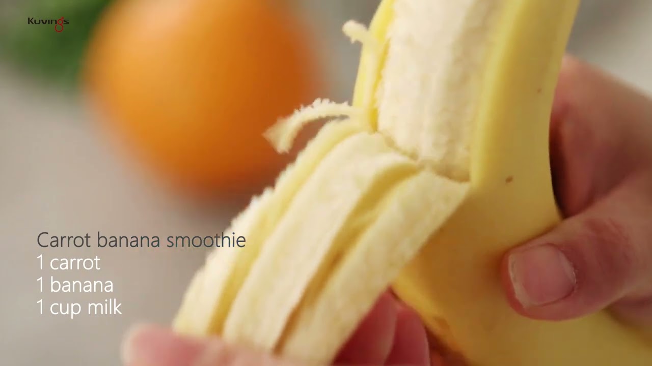 RECIPE "Sinh tố chuối cà rốt & Kem Xoài Dâu Việt Quất" cùng máy ép chậm Kuvings NS-625CBS2 [E6000]