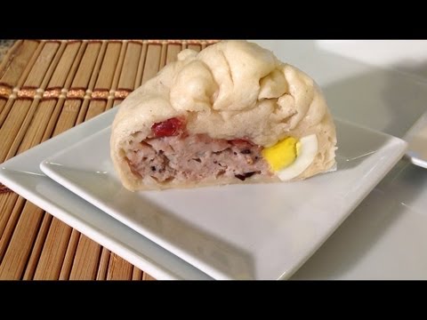 Steamed Pork Buns Banh Bao Xi Mai-How To Cook Banh Bao-Vietnamese Food Recipes