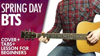 🎸 BTS '봄날 (Spring Day) guitar lesson and tab