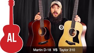 Video thumbnail for Taylor 310 VS Martin D-18 - Which Sounds Better? by Acoustic Letter