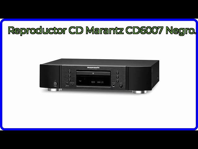 Vídeo relacionado con Marantz Professional Cd6007 Reproductor de CD, Color Negro