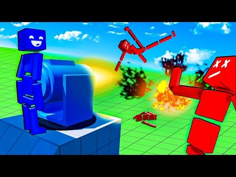 Defending Our Fort With a Massive Cannon in Fun With Ragdolls!