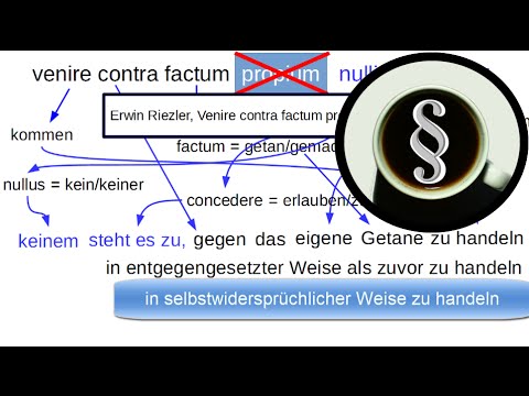 Latein im Recht: venire contra factum proprium