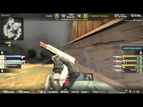 fnatic wins Pistol Force-Buy after Timeout - fnatic vs FlipSid3 Tactics CS:GO ESL Pro League