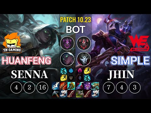 SN huanfeng Senna vs WEA Simple Jhin Bot - KR Patch 10.23