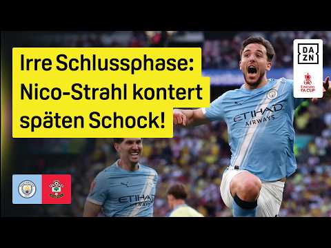Nico lässt das Wembley beben: Manchester City - Southampton | Halbfinale | FA Cup | DAZN Highlights