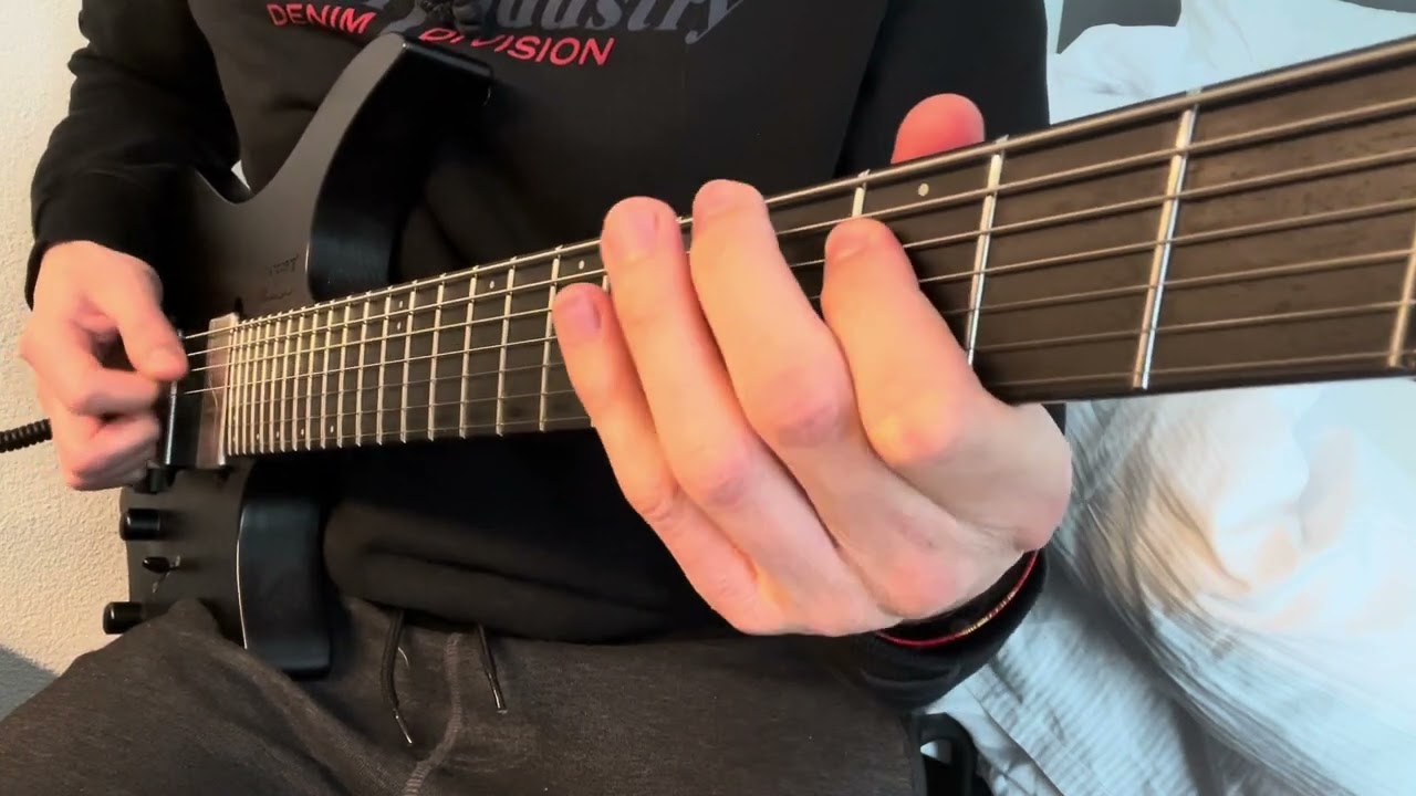 Roberto Barlocci playing a layered Harder Better Faster Stronger guitar cover