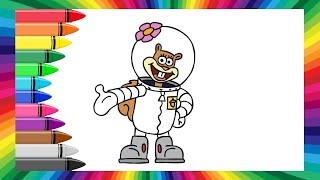 How to Draw SANDY CHEEKS SpongeBob SquarePants Characters EASY