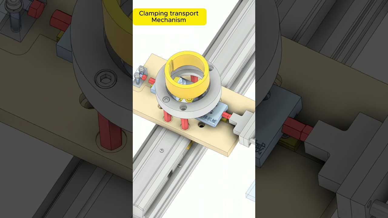 Clamping Transport Mechanism #fusion360 #mechanical #engineering #mechanism #3ddesign #cad