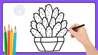 How to draw plant Drawing for Beginners | Easy and Cute Step by Step 🐬 | Color's Artbox