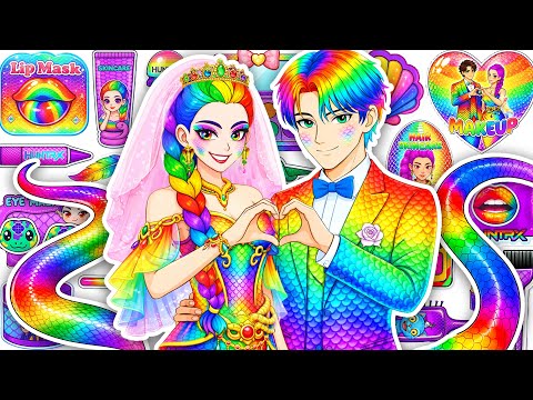 🎀Paper DIY🎀KPOP DEMON HUNTERS Rumi x Jinu Snake Rainbow Makeup + Hair Care + Fashion Unboxing | Hana