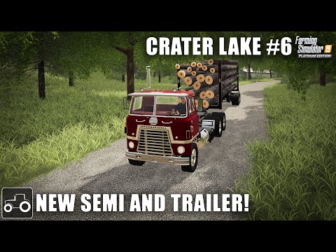 Buying A Semi, Trailer & Telehandler, Crater Lake #6 Farming Simulator 19 Timelapse