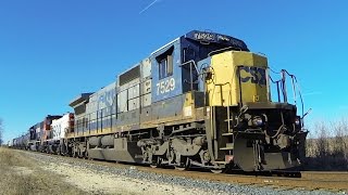 preview picture of video 'CSXT 7529 East - a C40-8 - Wide Views on 12-30-2014'