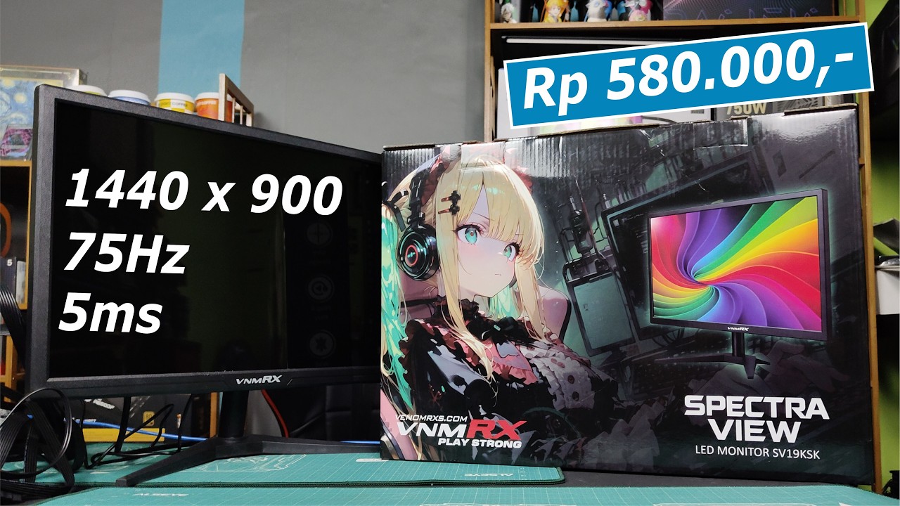 Review VenomRX Spectra View SV19KSK Monitor Terjangkau HD+ Cuma 500 Ribuan