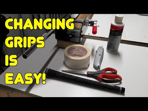 Part of a video titled HOW TO CHANGE GOLF GRIPS - YouTube