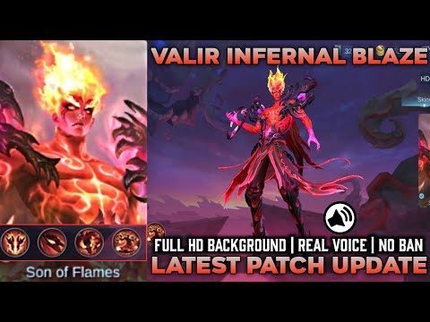 VALIR INFERNAL BLAZE LEGEND SKIN SCRIPT NO PASSWORD | FULL HD BACKGROUND | GODSENT | MLBB