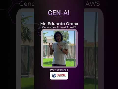 Best wishes by Eduardo Ordax - Gen AI Lead at AWS | AWS UG Vadodara Gen AI Edition | 10th Aug 2024