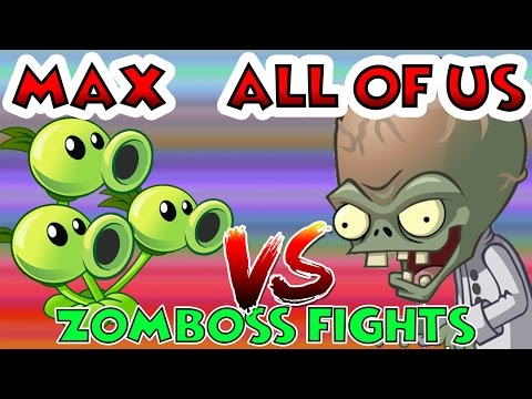 Plants vs Zombies 2 Epic Max Level UP - Threepeater MAX vs ALL Freakin' Zomboss
