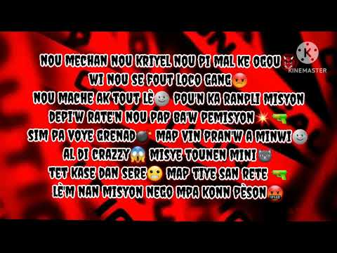 Loco gang by nou mechan diss B13 dankanni  izo vilaj de dye(lyrics video)