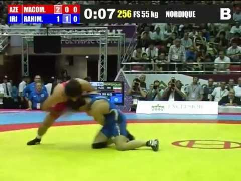 Hassan Rahimi (Iran) vs Makhmud Magomedov (Azerbaijan) 55kg 2012 Freestyle World Cup FINAL