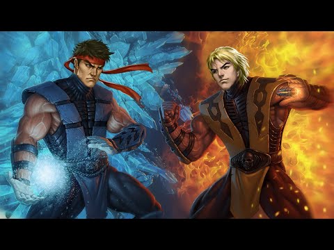 Ryu Ice VS Ken Fire  -  What If Ryu were to have Sub-zero powers?