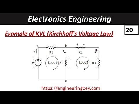 20. Connection Law | Kirchhoff's Voltage Law | Example of using KVL. #Electrical #Electronics