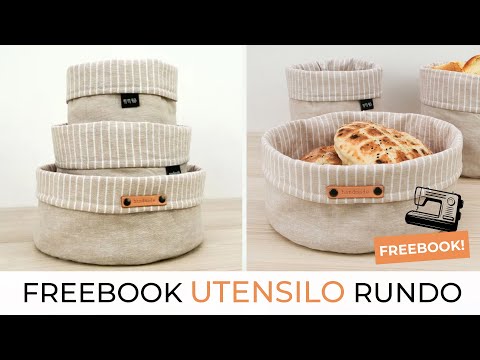 Utensilo nähen ♥ Freebook RUNDO | Stoffe Hemmers