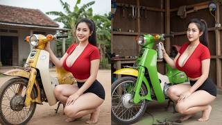 Genius Girl Finds & Buys Abandoned 1998 Honda Little Cub in the Forest 🛵 Will It Run Again? 🔧