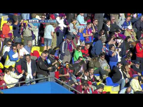 La Liga | Gol de Obafemi Martins (1-0) en el Levante - Granada CF | 28-10-2012 | J9