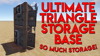 ULTIMATE TRIANGLE STORAGE BASE! 83 LOOT AREAS! TC, Sleeping Bag, Drop Boxes, Furnace, etc SOLO short